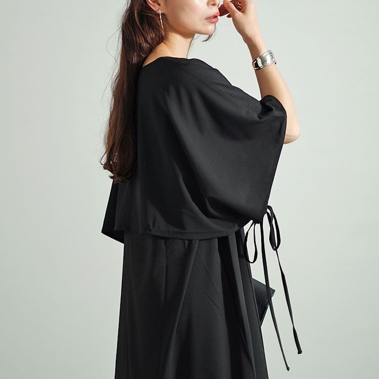 【即納】大きいサイズレディース ワンピース フェイクトップスレイヤードサイドリボンワンピース ワンピ ロング マキシ 半袖 5分袖 ドルマン フェイクレイヤード リボン フレア ストレッチ 伸縮 無地 【即納】大きいサイズレディース ワンピース フェイクトップスレイヤードサイドリボンワンピース ワンピ ロング マキシ 半袖 5分袖 ドルマン フェイクレイヤード リボン フレア ストレッチ 伸縮 無地