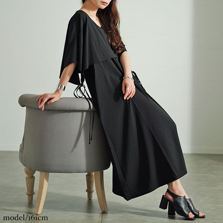 【即納】大きいサイズレディース ワンピース フェイクトップスレイヤードサイドリボンワンピース ワンピ ロング マキシ 半袖 5分袖 ドルマン フェイクレイヤード リボン フレア ストレッチ 伸縮 無地 【即納】大きいサイズレディース ワンピース フェイクトップスレイヤードサイドリボンワンピース ワンピ ロング マキシ 半袖 5分袖 ドルマン フェイクレイヤード リボン フレア ストレッチ 伸縮 無地