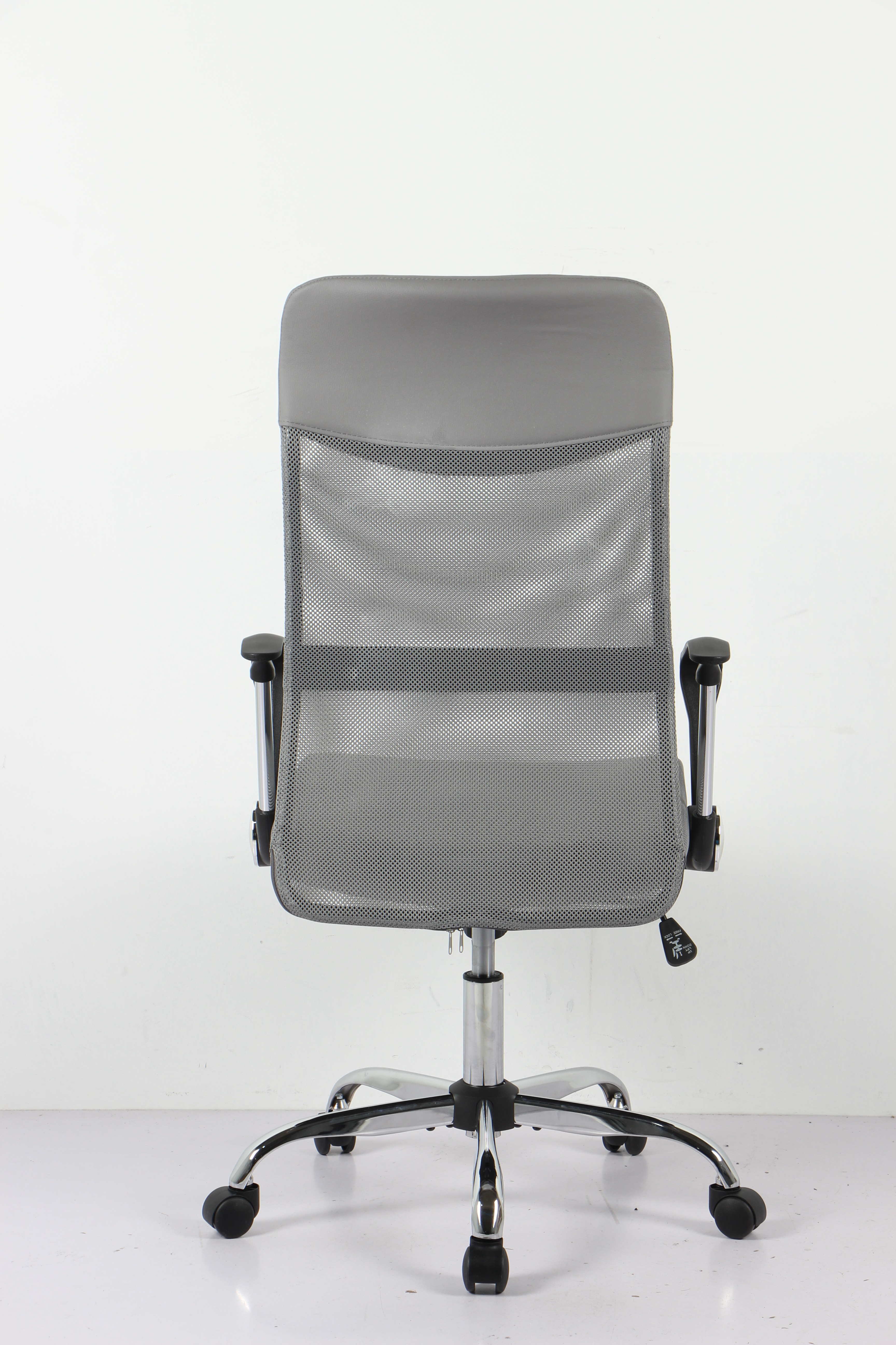 【国内出荷 - 3日配達】【ライトグレー】オフィスチェア メッシュ+PU ハイバック　大人気