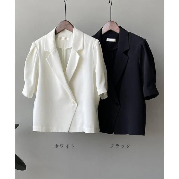 テーラードジャケット 半袖 レディース_3