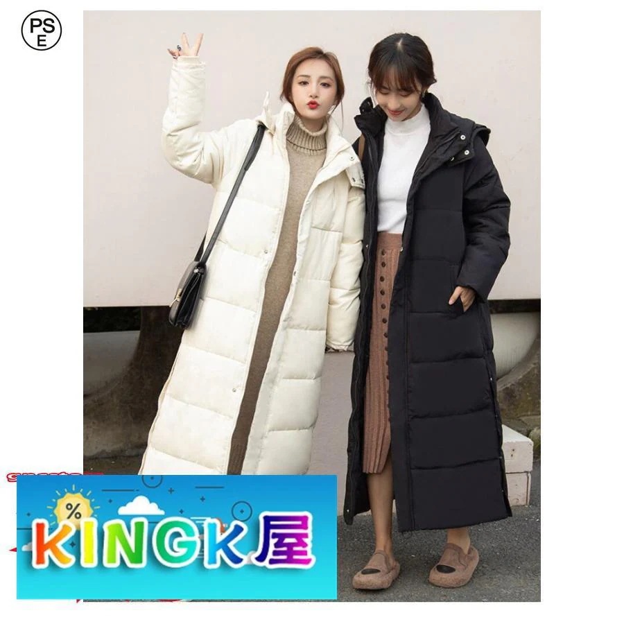 【急速出荷】品質いいな新品 膝下 ベンチコート レディース 冬 可愛い フード付き ダウン 中綿コート アウター ロングコート ファッション 人気 ハイネック 厚手