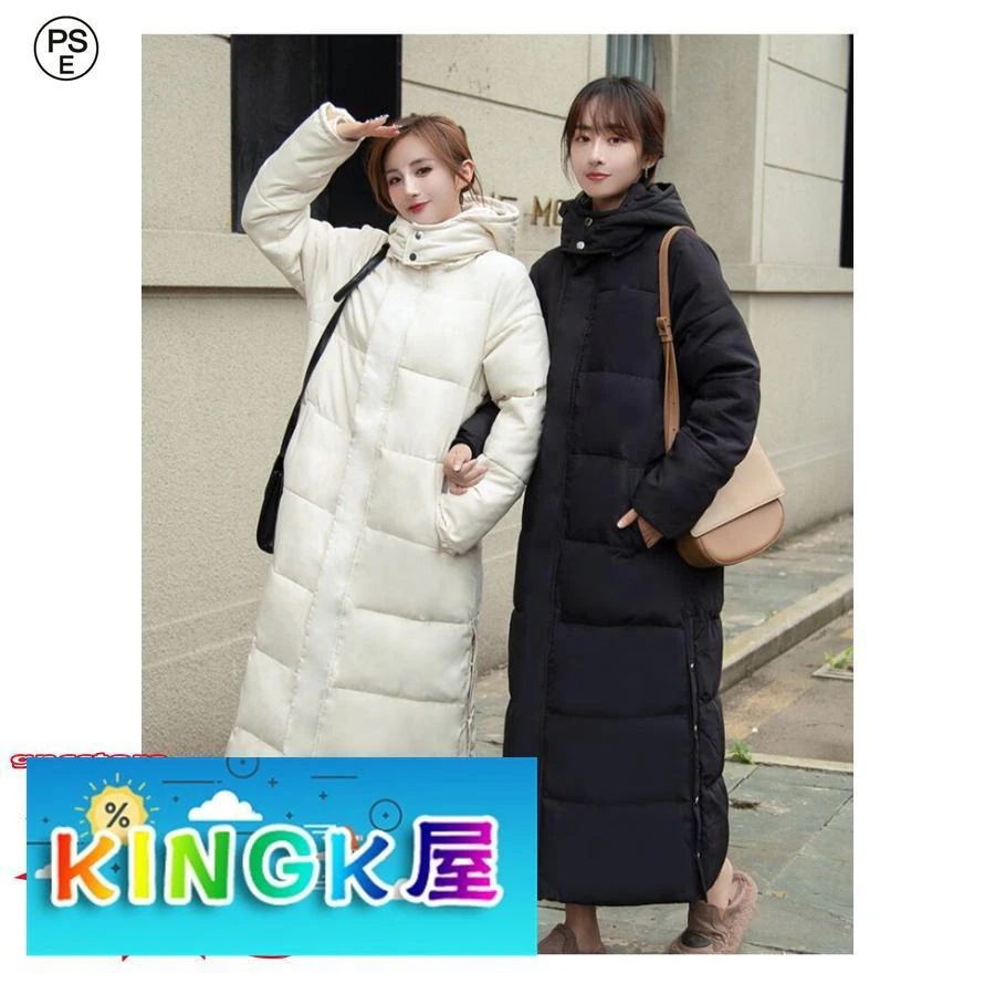 【急速出荷】品質いいな新品 膝下 ベンチコート レディース 冬 可愛い フード付き ダウン 中綿コート アウター ロングコート ファッション 人気 ハイネック 厚手