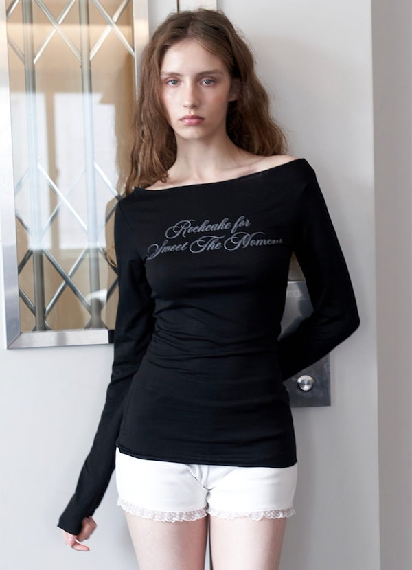 [RockCake] Cursive Mesh Top KISS OF LIFE ナティ 着用 ☆KISS OF LIFE ナッティ 着用！！【ROCKCAKE】Cursive Mesh Top