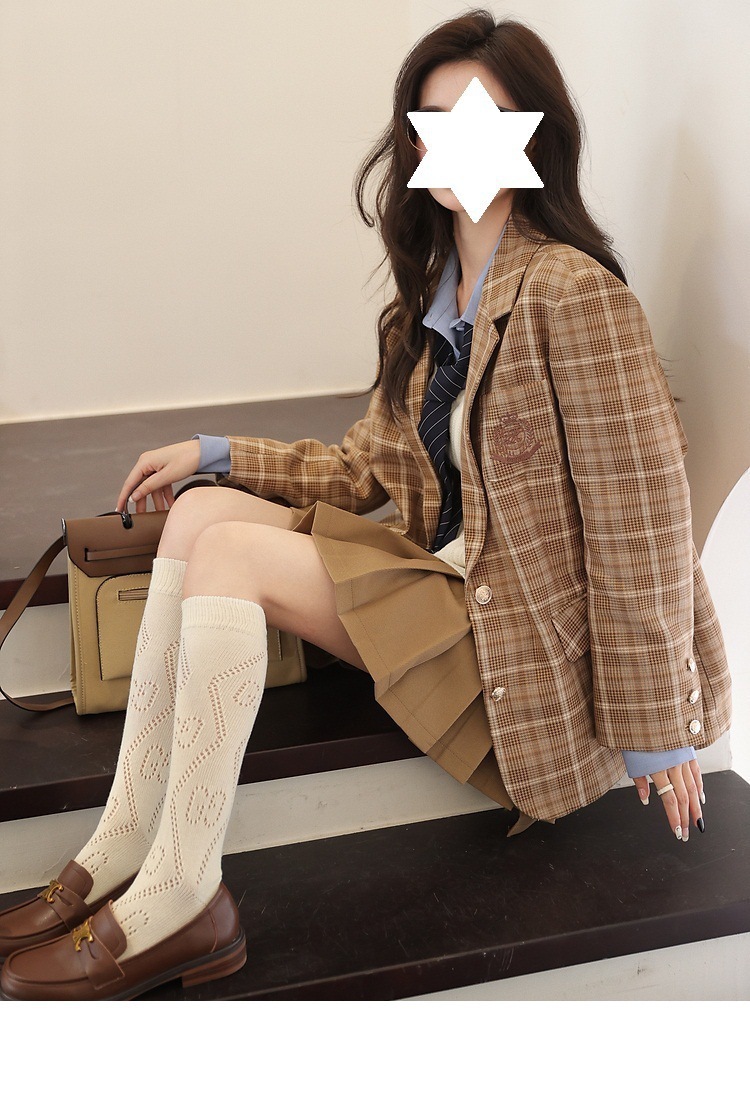 おしゃれなアカデミア風スーツ 高級感のある学生JK制服4点セット_1