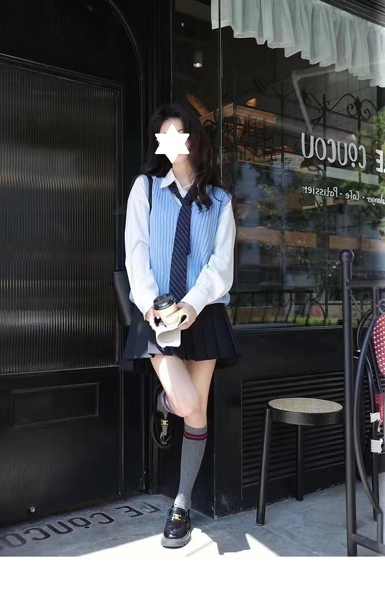 おしゃれなアカデミア風スーツ 高級感のある学生JK制服4点セット_16