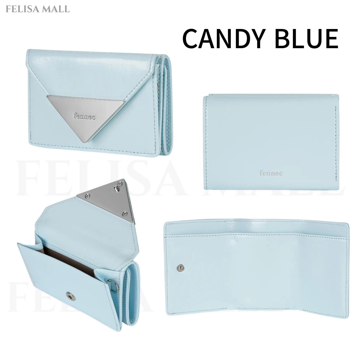 [FENNEC] 女性財布 3段 韓国財布 韓国ファッション CRINKLE TRIANGLE TRIPLE WALLET_8