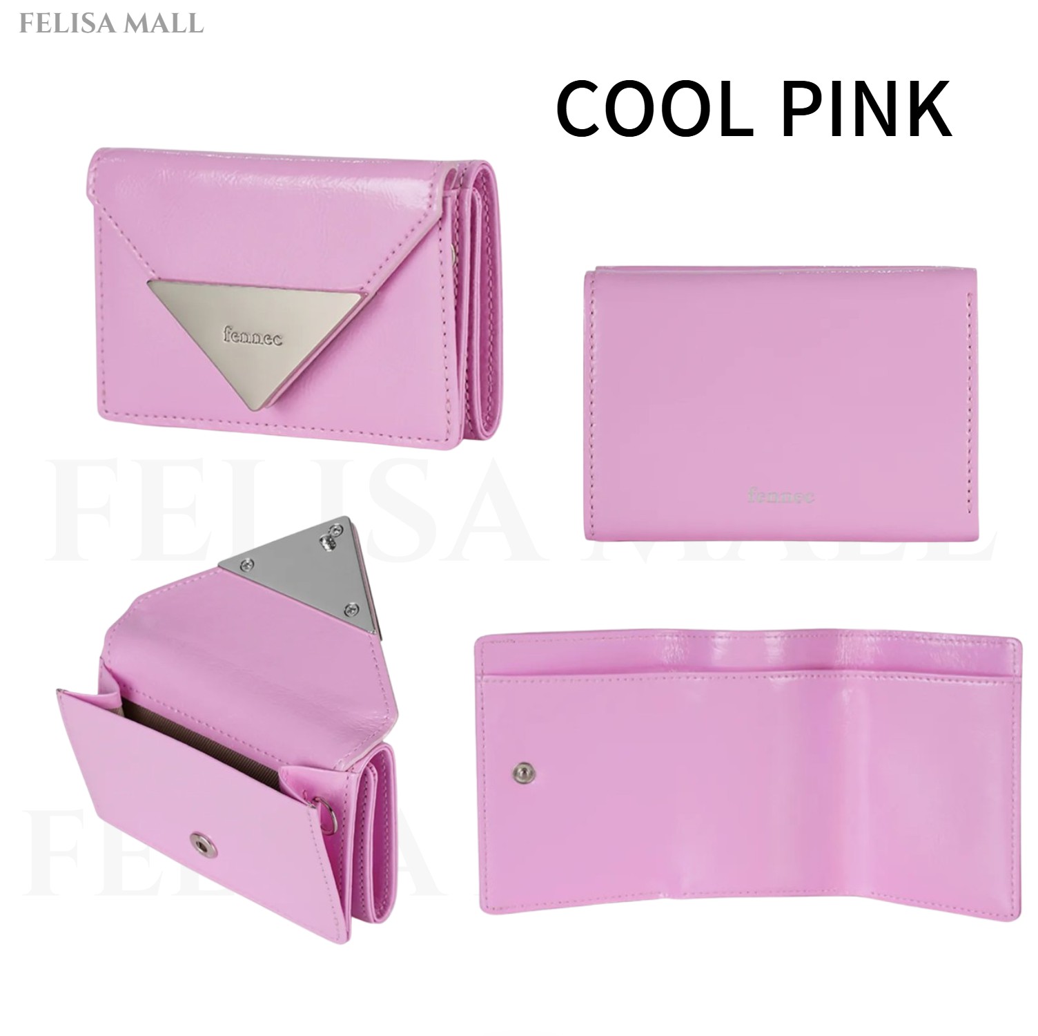 [FENNEC] 女性財布 3段 韓国財布 韓国ファッション CRINKLE TRIANGLE TRIPLE WALLET_9