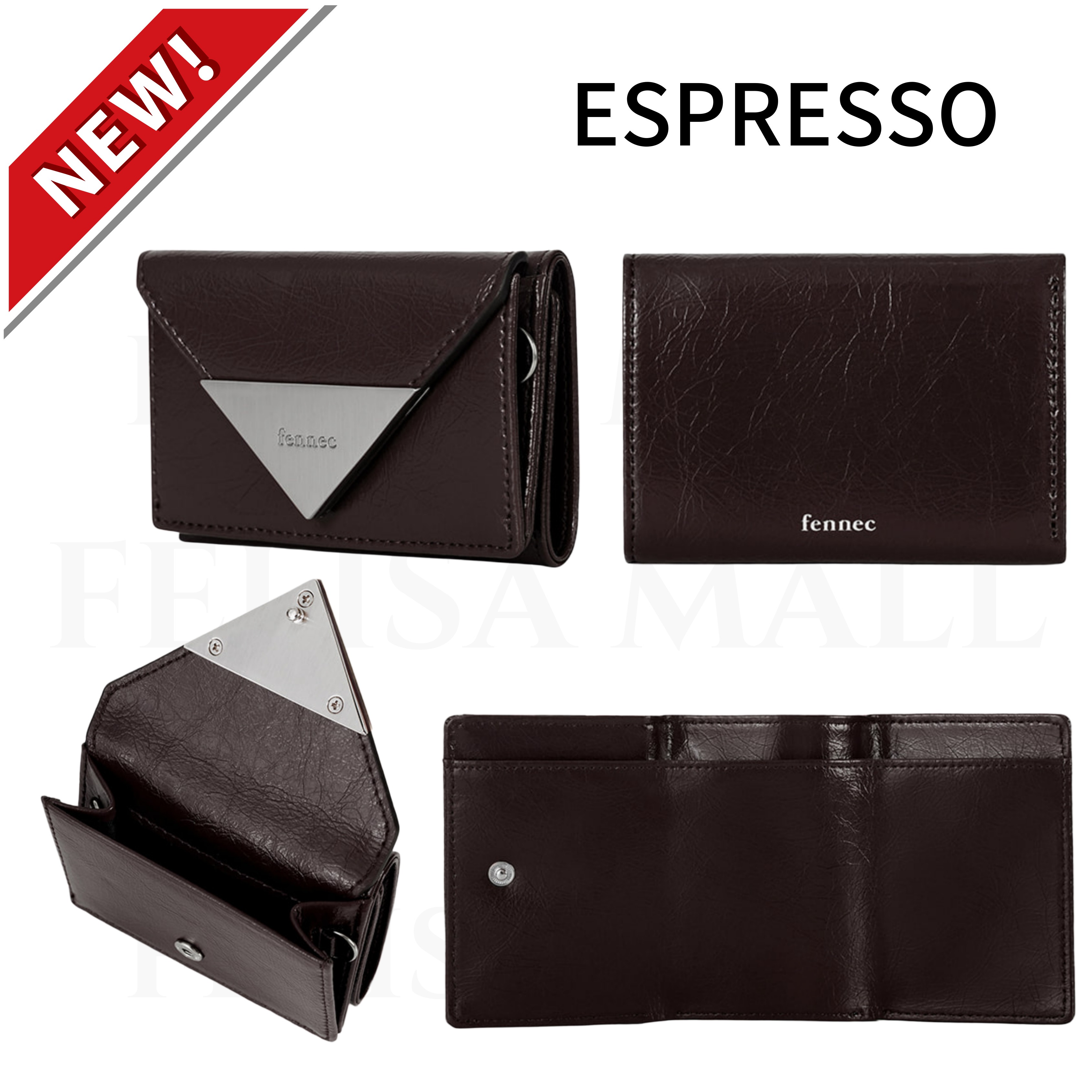 [FENNEC] 女性財布 3段 韓国財布 韓国ファッション CRINKLE TRIANGLE TRIPLE WALLET_11