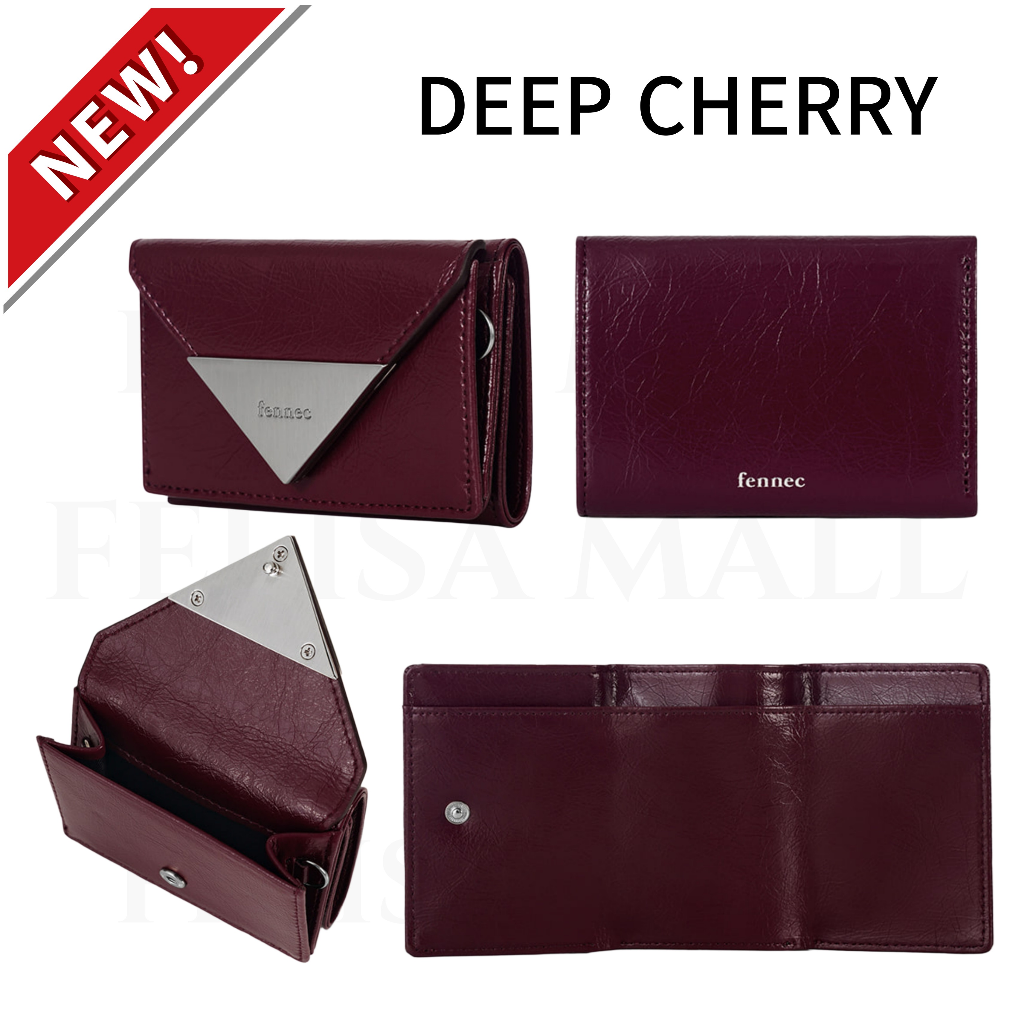 [FENNEC] 女性財布 3段 韓国財布 韓国ファッション CRINKLE TRIANGLE TRIPLE WALLET_12