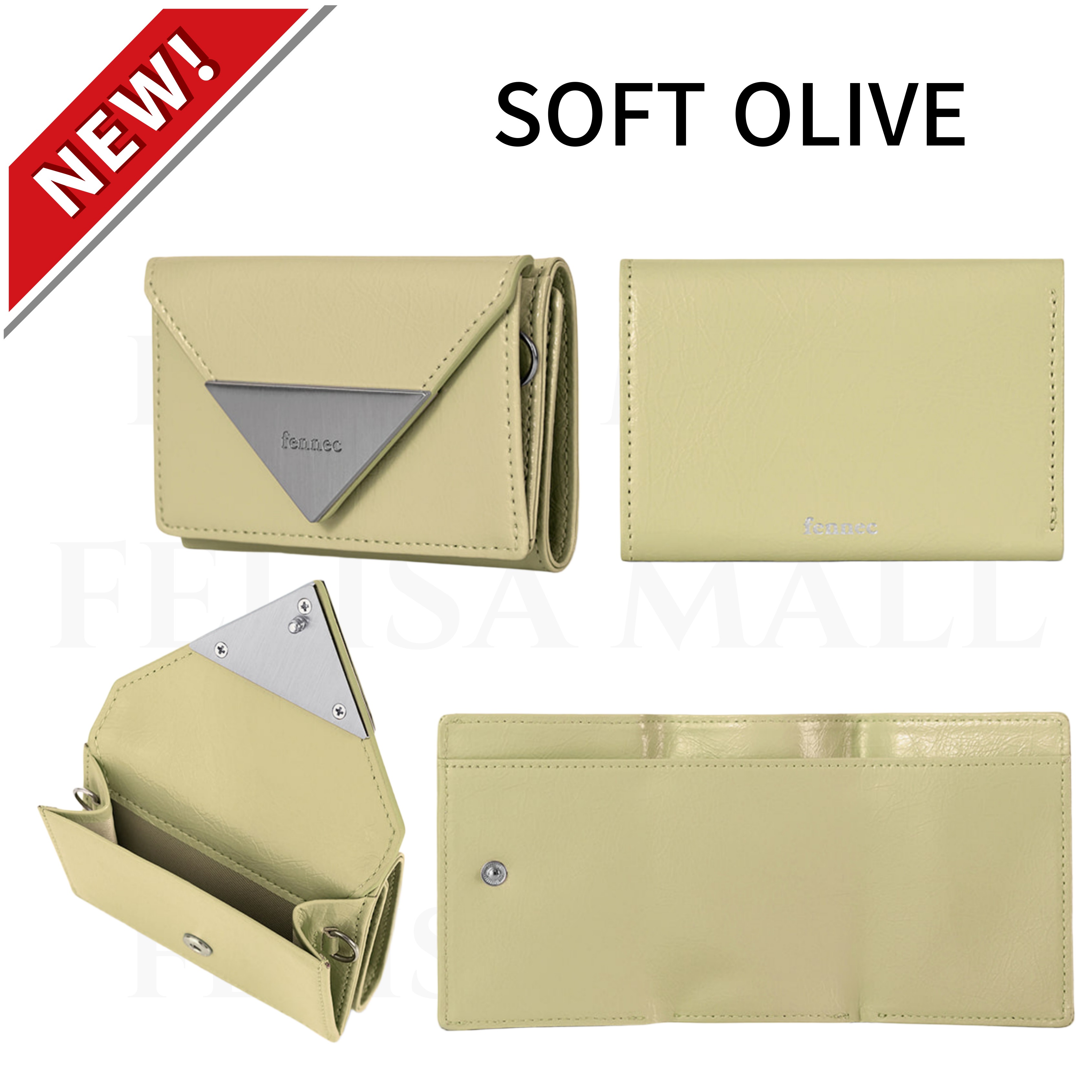 [FENNEC] 女性財布 3段 韓国財布 韓国ファッション CRINKLE TRIANGLE TRIPLE WALLET_14