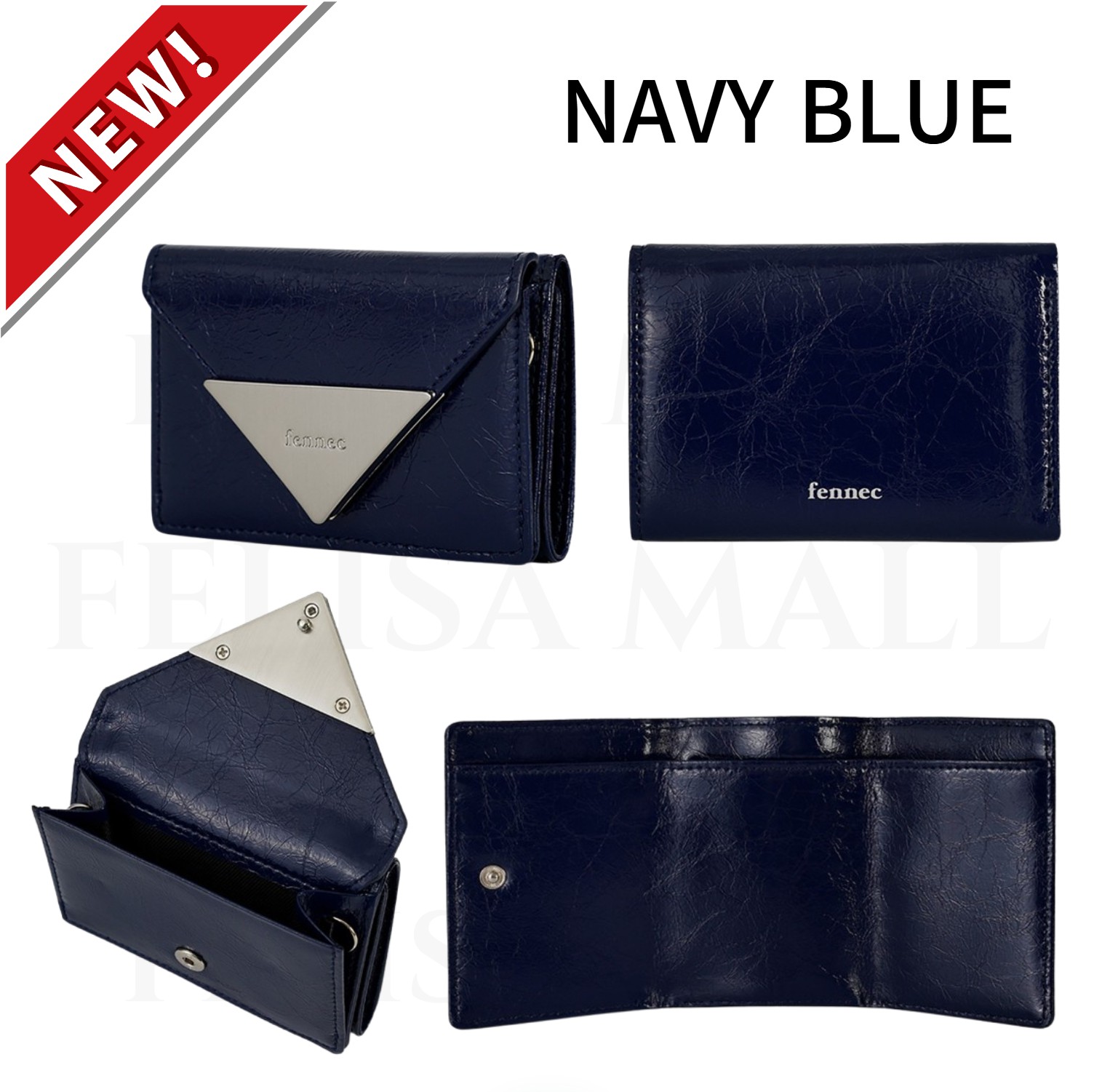 [FENNEC] 女性財布 3段 韓国財布 韓国ファッション CRINKLE TRIANGLE TRIPLE WALLET_15