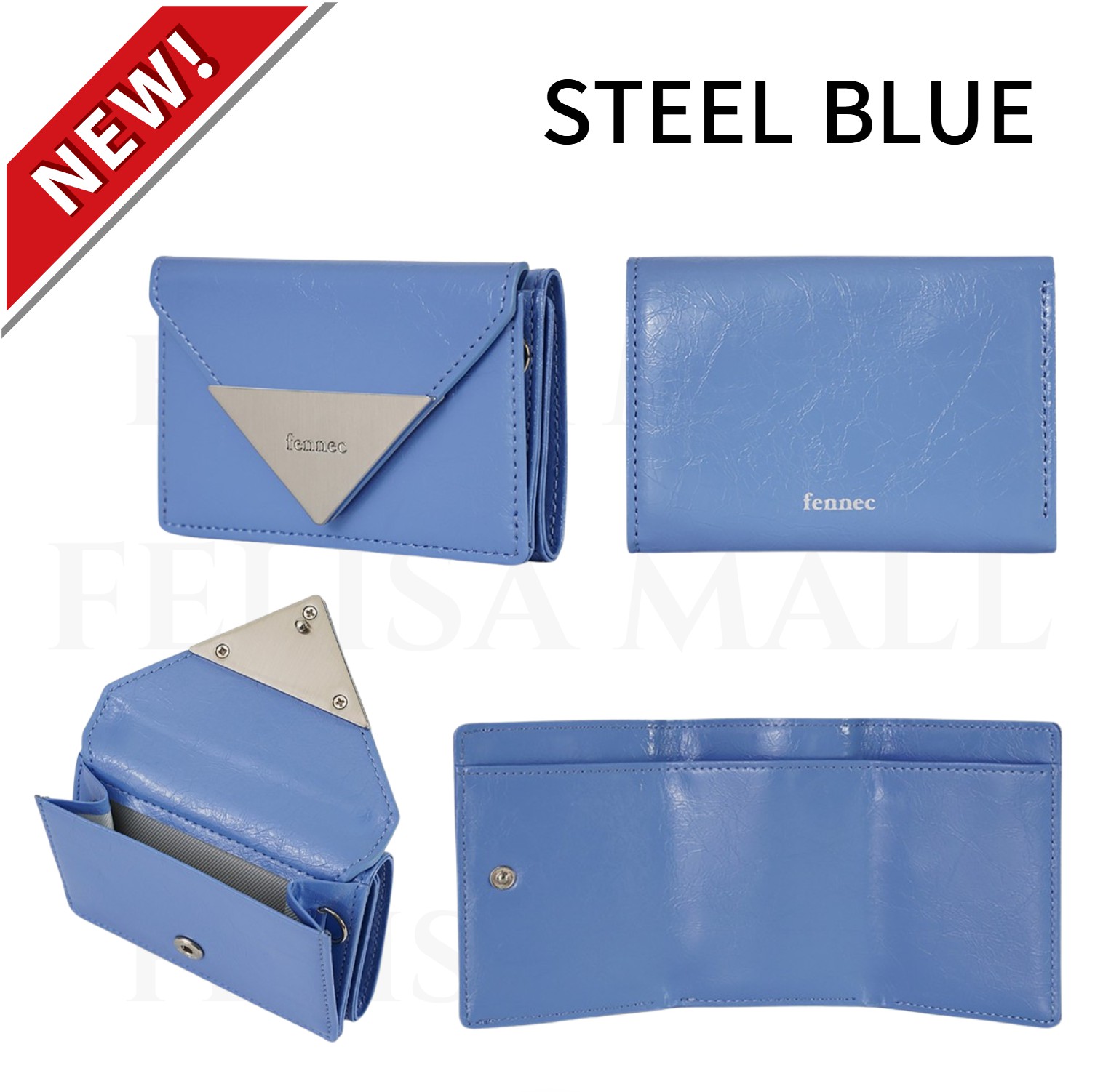 [FENNEC] 女性財布 3段 韓国財布 韓国ファッション CRINKLE TRIANGLE TRIPLE WALLET_16