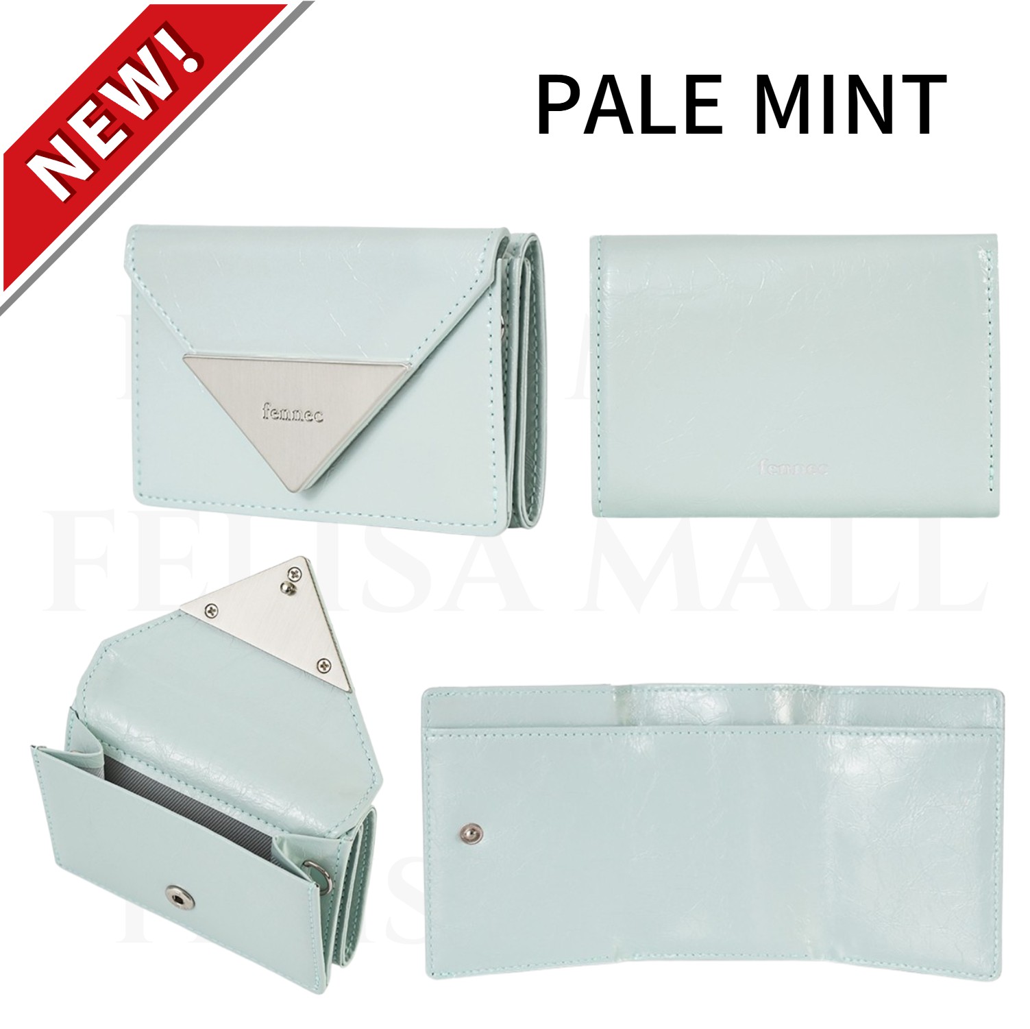 [FENNEC] 女性財布 3段 韓国財布 韓国ファッション CRINKLE TRIANGLE TRIPLE WALLET_17