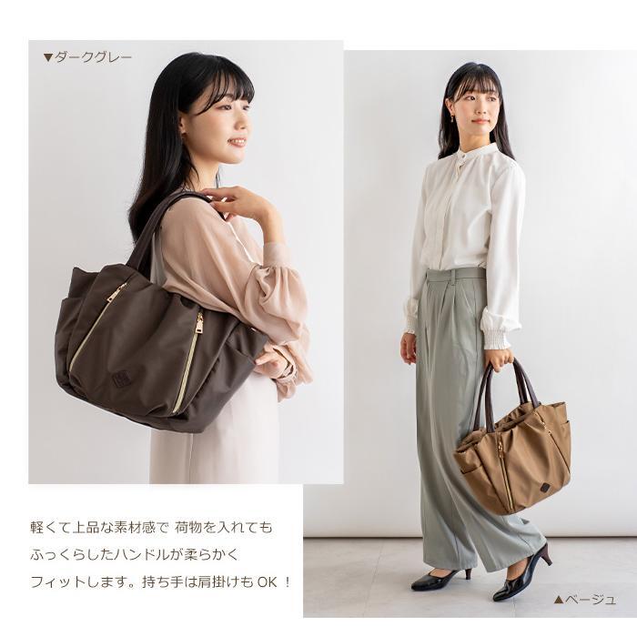 トートバッグ レディース 女性のためのプレゼント 実践的な ナイロン 多機能バッグ 毎日 ポケット たくさん 旅行カバン バック 軽い 軽量 PRAGMA プラグマ_3