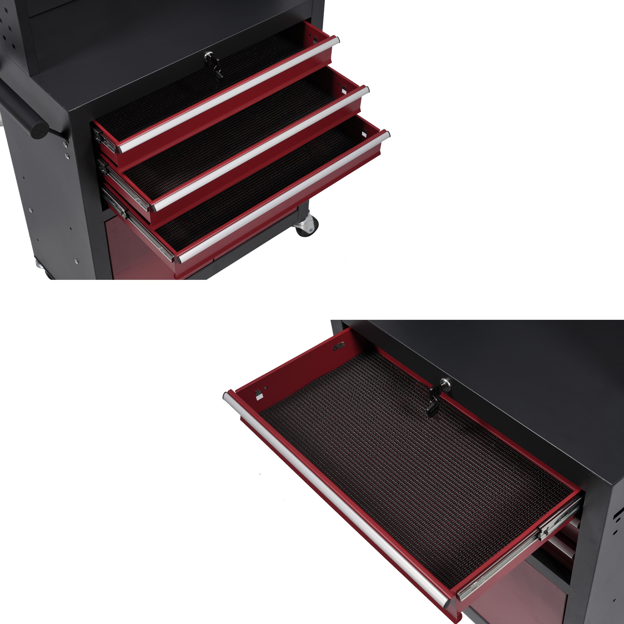 【国内出荷は送.料.無.料】ツールキャビネット 多機能 ツールワゴン ツールカート工具カート ロールキャビネット スチール ローラーキャビネット ハンドル 耐荷重50KG フック付 DIY 引き出し_11