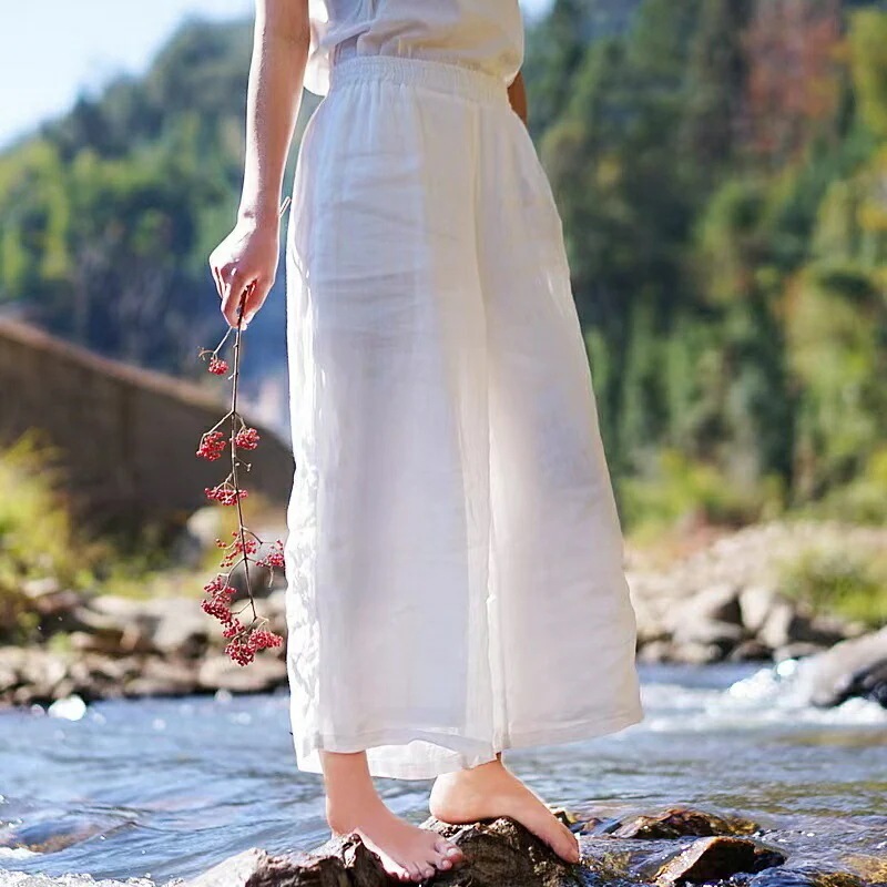 【急速出荷!】ンワンドパンツ 麻パンツ 綿裏地 ウエストゴム ホワイト 春夏 リラクシー 体系カバー 綺麗め リゾート 海辺 花見 締め付けない 20代 30代 40代 50代 60代 【急速出荷!】ンワンドパンツ 麻パンツ 綿裏地 ウエストゴム ホワイト 春夏 リラクシー 体系カバー 綺麗め リゾート 海辺 花見 締め付けない 20代 30代 40代 50代 60代