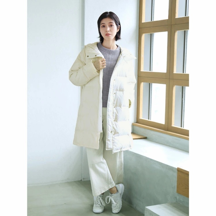 【訳あり】【アウトレット】 ダウンコート フード付き リブ袖 レディース ダウン80% オフホワイト 0 0 5F (08000317-1r) 【訳あり】【アウトレット】 ダウンコート フード付き リブ袖 レディース ダウン80% オフホワイト 0 0 5F (08000317-1r)