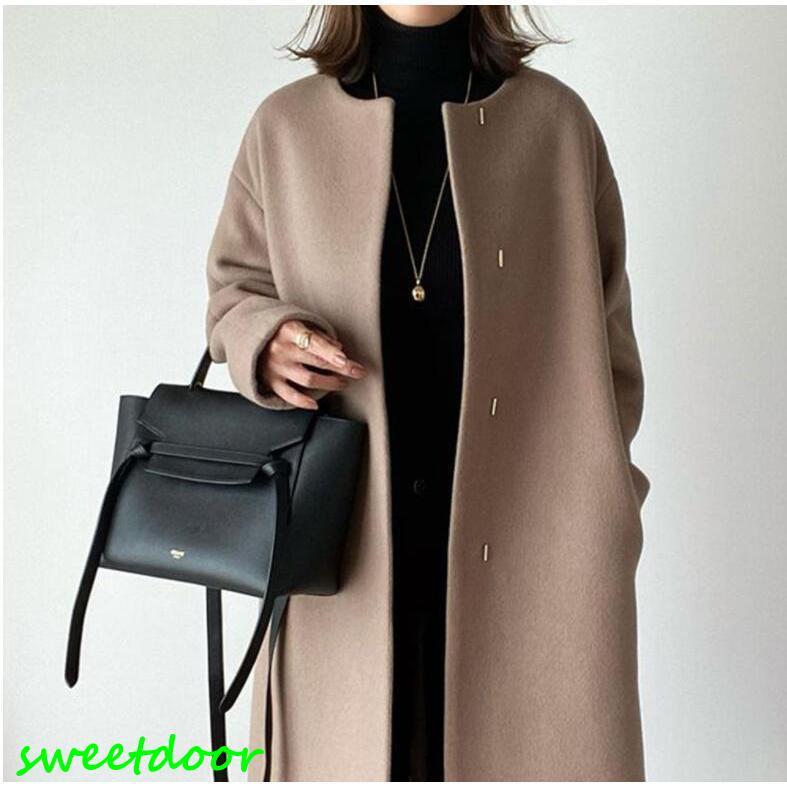 チェスターコート秋冬アウター レディース 秋 40代50代 ロング丈チェスターコートアウターノーカラーコート シンプル 着痩せ 通勤 エレガント新作