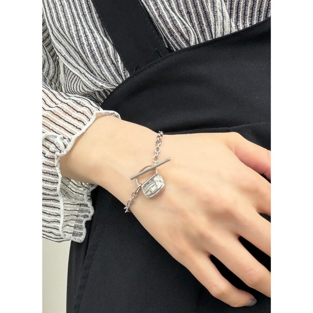 ディーゼル ブレスレット メンズ レディース シンプル おしゃれ ユニセックス ステンレス チェーン シルバー 1DRバッグ ワンダー モチーフ ブランド ギフト DIESEL 彼氏 彼女 DX159_5