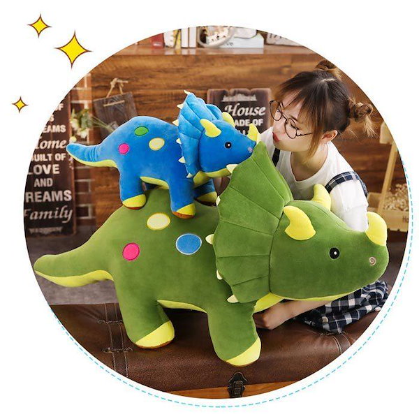 Amazon｜可愛い トリケラトプス ぬいぐるみ 恐竜 寝添え