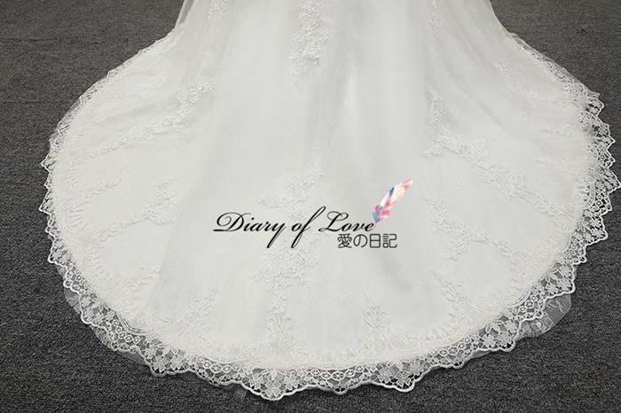 自然の中にも溶け込むマーメイドドレス ウェディングドレス スレンダードレス 結婚式ドレス 二次会_7