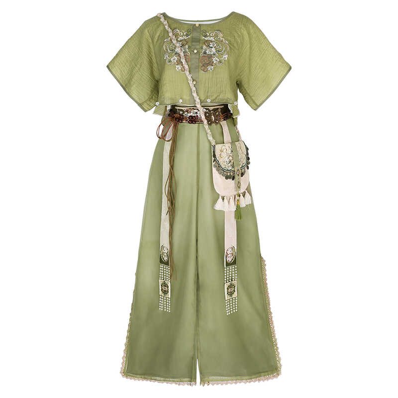 正規品花間遊新韓国cos要素半袖上着宋ズボン少女夏