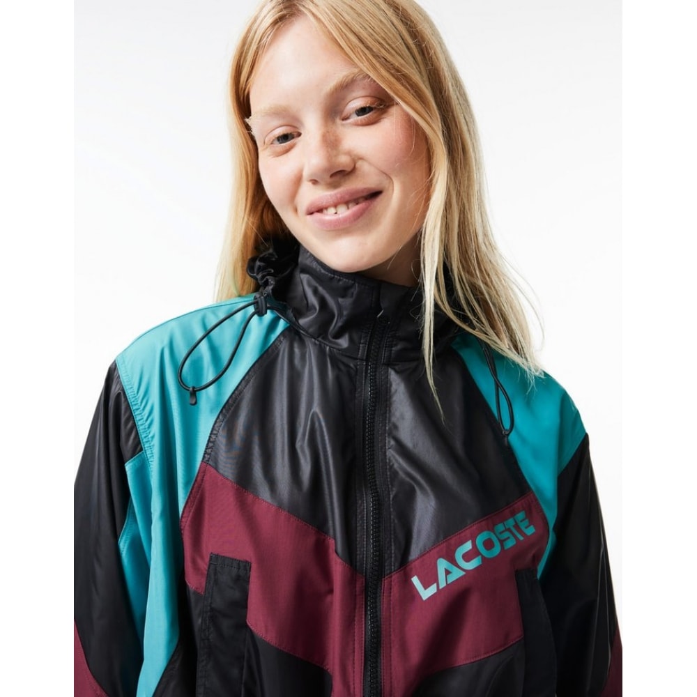 ラコステレディースカラーマッチングロングトラックジャケット BF1567-53N KRI