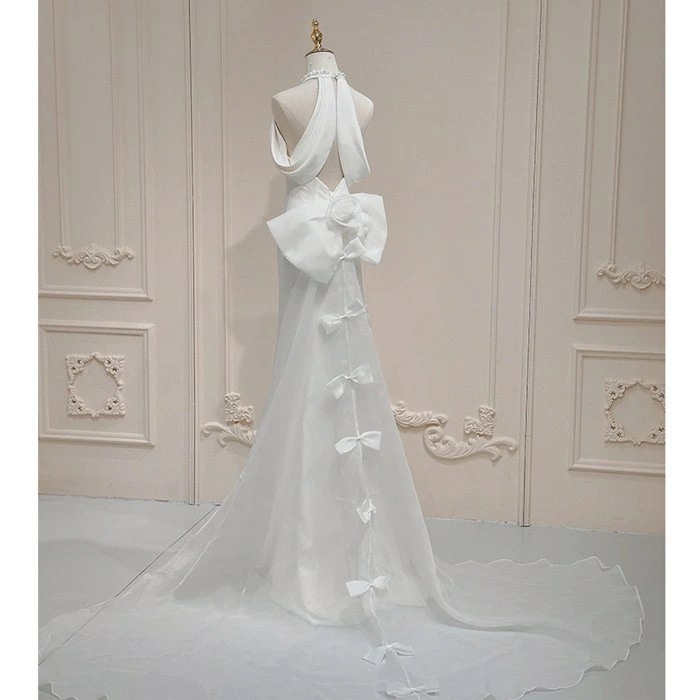 ウェディングドレス マーメイドドレス ロングドレス 演奏会 背中開き ドレス イブニングドレス パーティー ホワイト ピアノ 発表会 袖なし ノースリーブ トレーンドレス 二次会 花嫁 結婚式 ドレス 卒業式 謝恩会 披露宴 お呼ばれ 本日限定】ウエディングドレス マーメイドドレス ロングドレス 演奏会