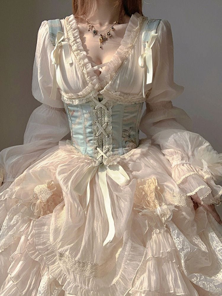 Lolita 花の結婚ゴージャスなモデルのスーツの女性のドレスエレガントミッシーウエストバンドヘビーデューティプリンセスドレス Lolita 花の結婚ゴージャスなモデルのスーツの女性のドレスエレガントミッシーウエストバンドヘビーデューティプリンセスドレス