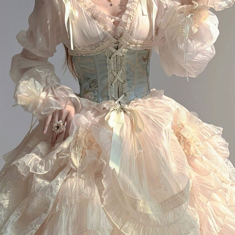 Lolita 花の結婚ゴージャスなモデルのスーツの女性のドレスエレガントミッシーウエストバンドヘビーデューティプリンセスドレス Lolita 花の結婚ゴージャスなモデルのスーツの女性のドレスエレガントミッシーウエストバンドヘビーデューティプリンセスドレス