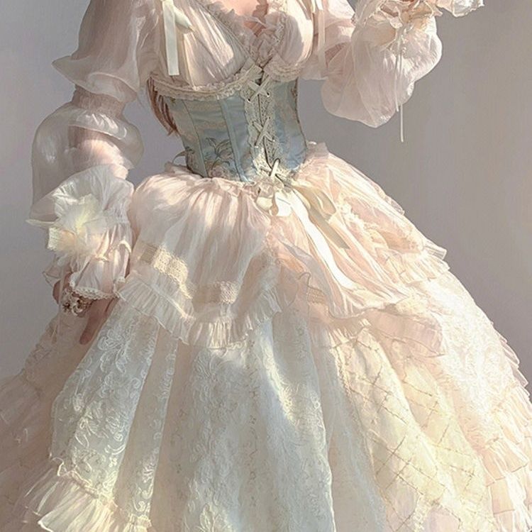 Lolita 花の結婚ゴージャスなモデルのスーツの女性のドレスエレガントミッシーウエストバンドヘビーデューティプリンセスドレス Lolita 花の結婚ゴージャスなモデルのスーツの女性のドレスエレガントミッシーウエストバンドヘビーデューティプリンセスドレス