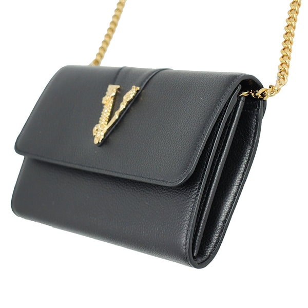 美品♡Versace チェーンウォレット VERSACE（ヴェルサーチェ） ヴェルサーチ 財布 レディース 二つ折り