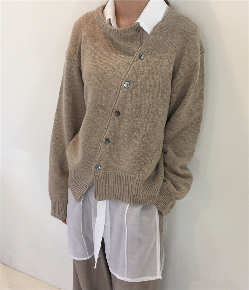 【送料無料】レディース 長袖 ニット カーディガン 斜めのバックル セーター ジャケット 【送料無料】レディース 長袖 ニット カーディガン 斜めのバックル セーター ジャケット