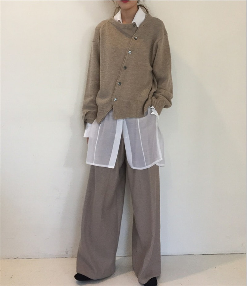 【送料無料】レディース 長袖 ニット カーディガン 斜めのバックル セーター ジャケット 【送料無料】レディース 長袖 ニット カーディガン 斜めのバックル セーター ジャケット