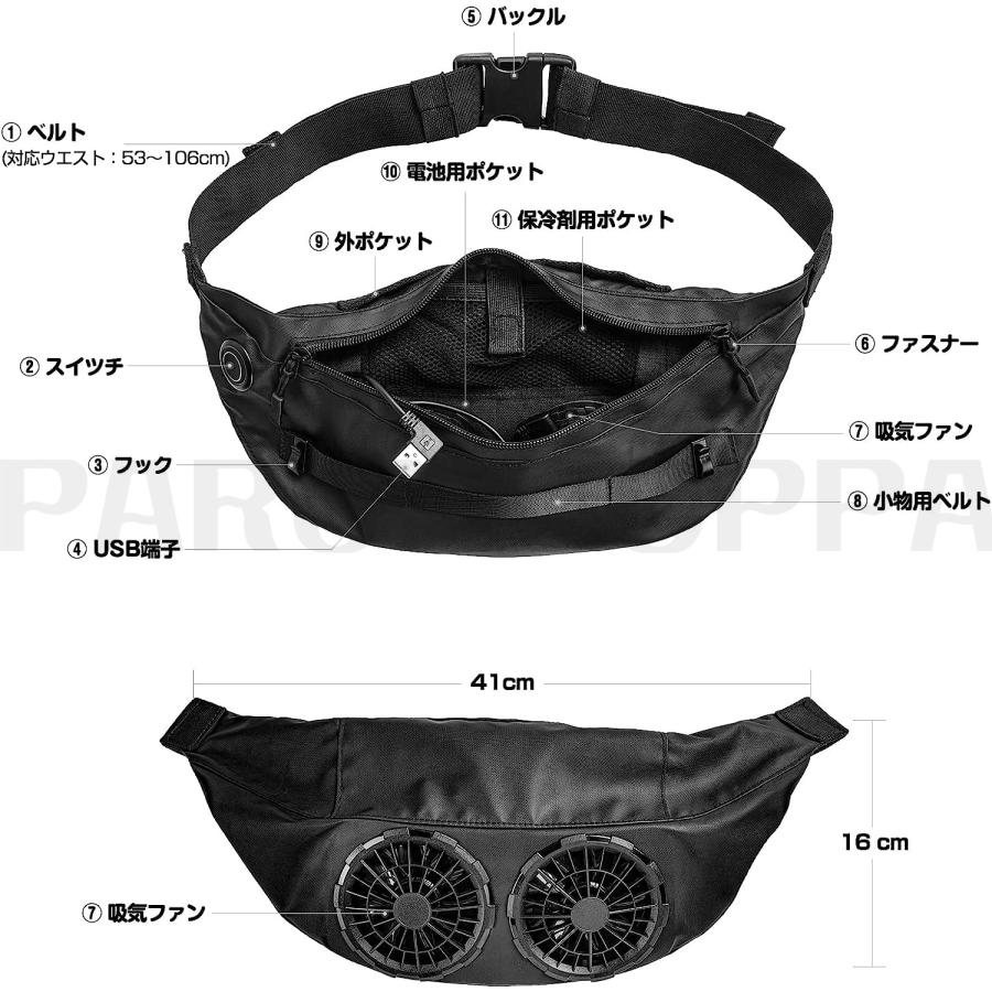 【2025新発売】携帯扇機 ウエストポーチファン 腰掛け扇機 扇機羽なし 扇機 冷扇 大容量 羽根なし 扇機 3段階量 ベルトファン 羽なし扇機