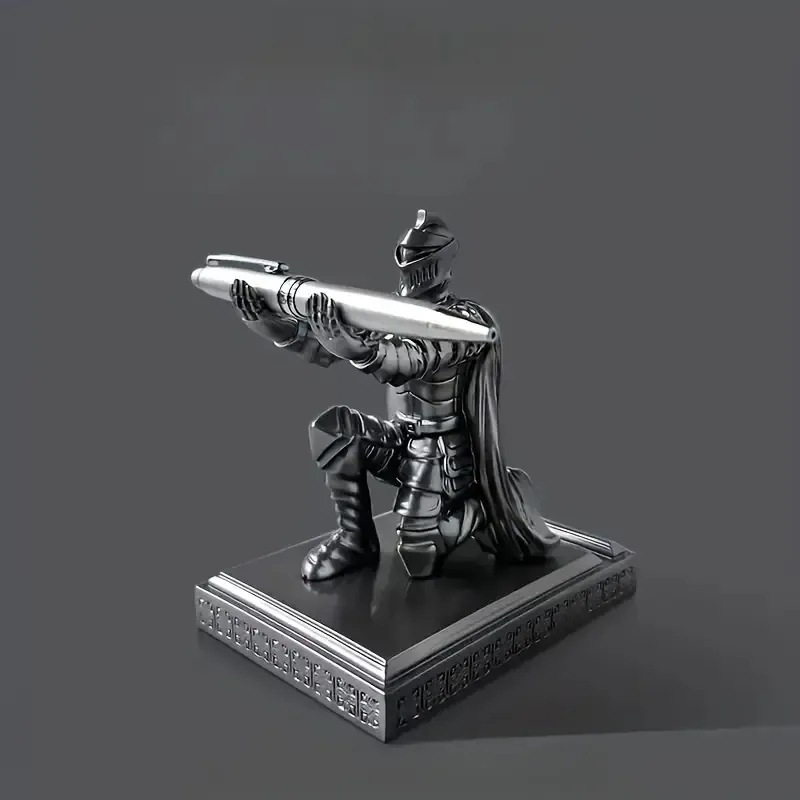 ペンスタンド 騎士 シルバー iPhoneスタンド エレガント スタイリッシュ かっこいい デスク オフィス デスクワーク SNS映え 4-7