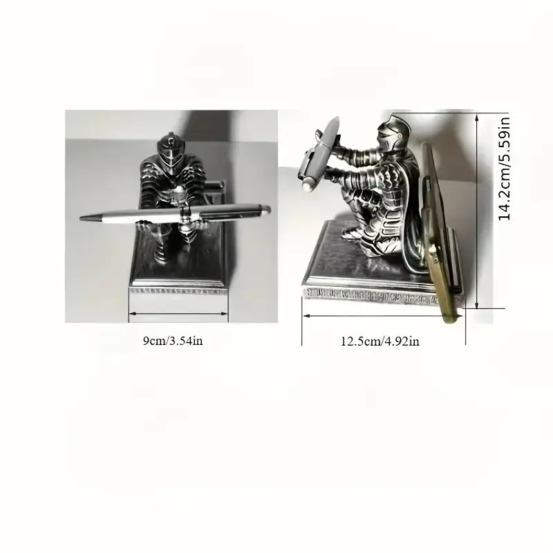 ペンスタンド 騎士 シルバー iPhoneスタンド エレガント スタイリッシュ かっこいい デスク オフィス デスクワーク SNS映え 4-7