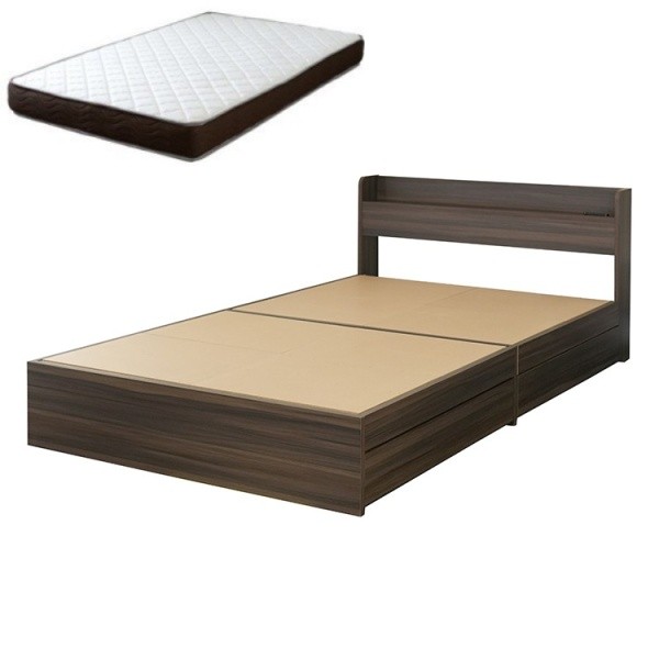 ダブルベッド マットレスセット リバーシブルポケットコイルマット 2口コンセント 引き出し収納 宮 ヘッドボード 棚付 収納ベッド ダブルベッド マットレスセット リバーシブルポケットコイルマット 2口コンセント 引き出し収納 宮 ヘッドボード 棚付 収納ベッド