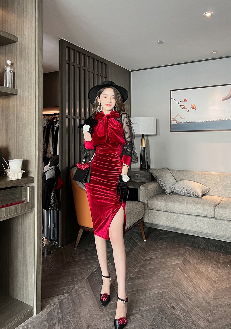 【Fellow 20%割】【JY.上品】 秋 タイトワンピース 蝶結び ベルベット パーティードレス 着痩せ 大人 お呼ばれ 同窓会 披露宴 卒業式 結婚式 ウェディング 二次会 成人式 【Fellow 20%割】【JY.上品】 秋 タイトワンピース 蝶結び ベルベット パーティードレス 着痩せ 大人 お呼ばれ 同窓会 披露宴 卒業式 結婚式 ウェディング 二次会 成人式