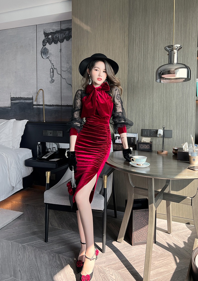 【Fellow 20%割】【JY.上品】 秋 タイトワンピース 蝶結び ベルベット パーティードレス 着痩せ 大人 お呼ばれ 同窓会 披露宴 卒業式 結婚式 ウェディング 二次会 成人式 【Fellow 20%割】【JY.上品】 秋 タイトワンピース 蝶結び ベルベット パーティードレス 着痩せ 大人 お呼ばれ 同窓会 披露宴 卒業式 結婚式 ウェディング 二次会 成人式