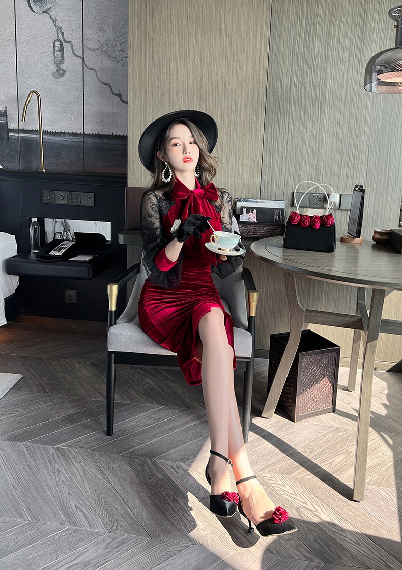 【Fellow 20%割】【JY.上品】 秋 タイトワンピース 蝶結び ベルベット パーティードレス 着痩せ 大人 お呼ばれ 同窓会 披露宴 卒業式 結婚式 ウェディング 二次会 成人式 【Fellow 20%割】【JY.上品】 秋 タイトワンピース 蝶結び ベルベット パーティードレス 着痩せ 大人 お呼ばれ 同窓会 披露宴 卒業式 結婚式 ウェディング 二次会 成人式