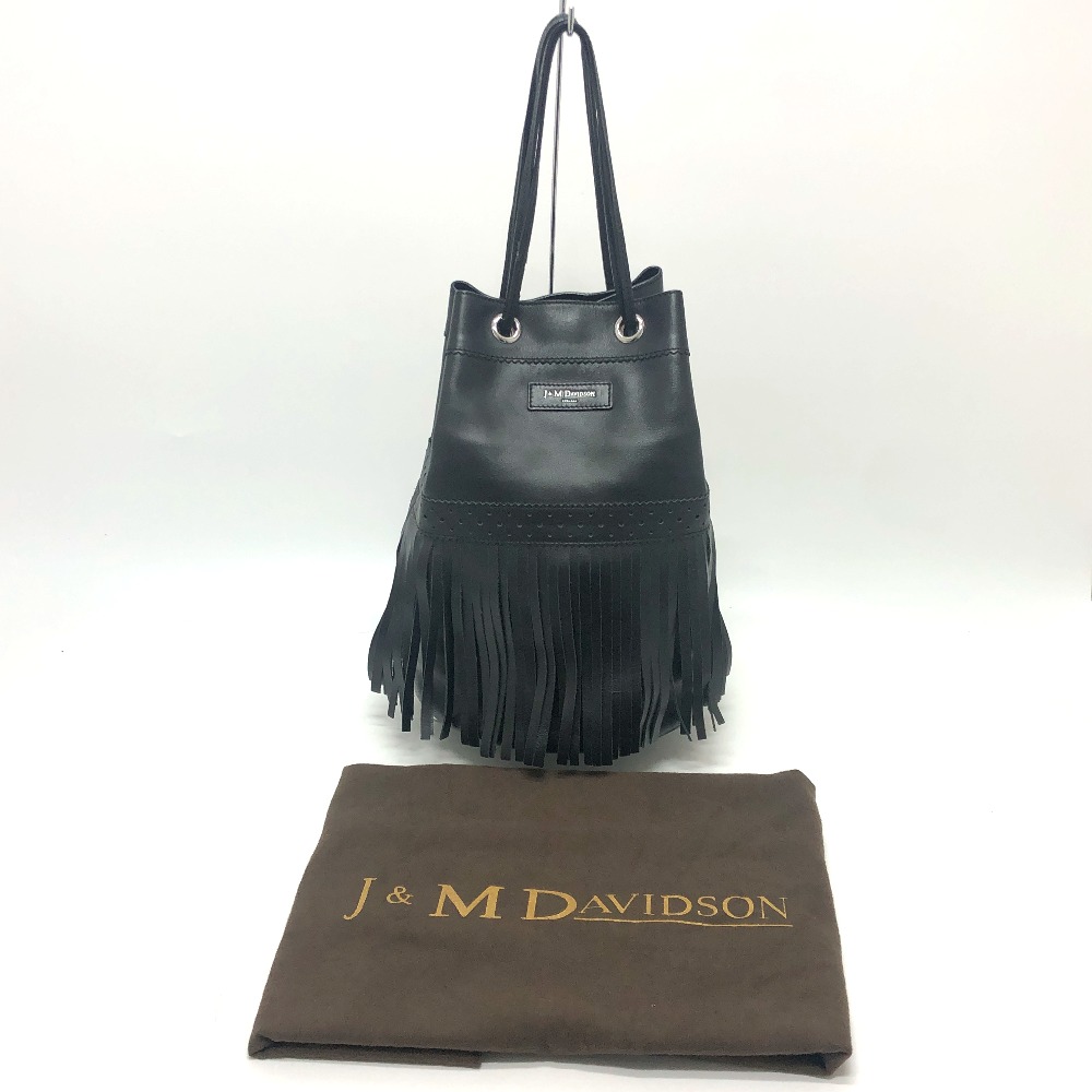 J&M Davidson ジェイアンドエムデヴィッドソン ショルダーバッグ ロゴ フリンジ カバン カーニバル 2WAＹハンドバック レザー ブラック