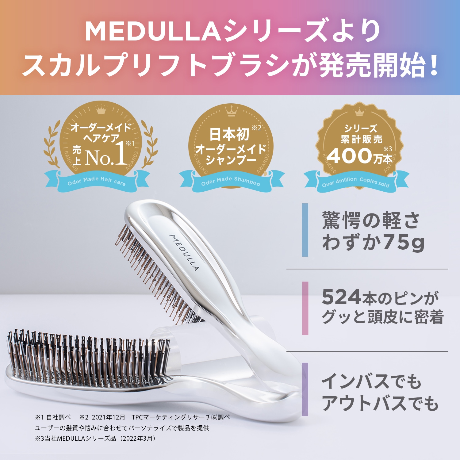 Qoo10] MEDULLA 驚きの密着設計 スカルプリフトブラシ 頭