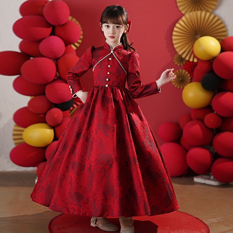 女の子のドレス2025バースデープリンセスドレス子供の女の子の女の子ホストピアノショー春と夏 女の子のドレス2025バースデープリンセスドレス子供の女の子の女の子ホストピアノショー春と夏