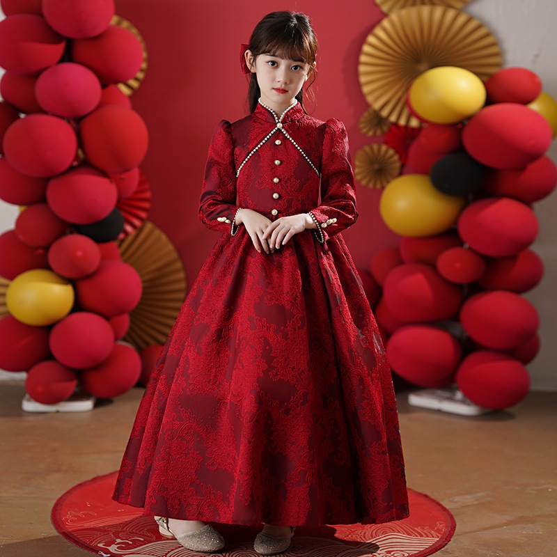 女の子のドレス2025バースデープリンセスドレス子供の女の子の女の子ホストピアノショー春と夏 女の子のドレス2025バースデープリンセスドレス子供の女の子の女の子ホストピアノショー春と夏