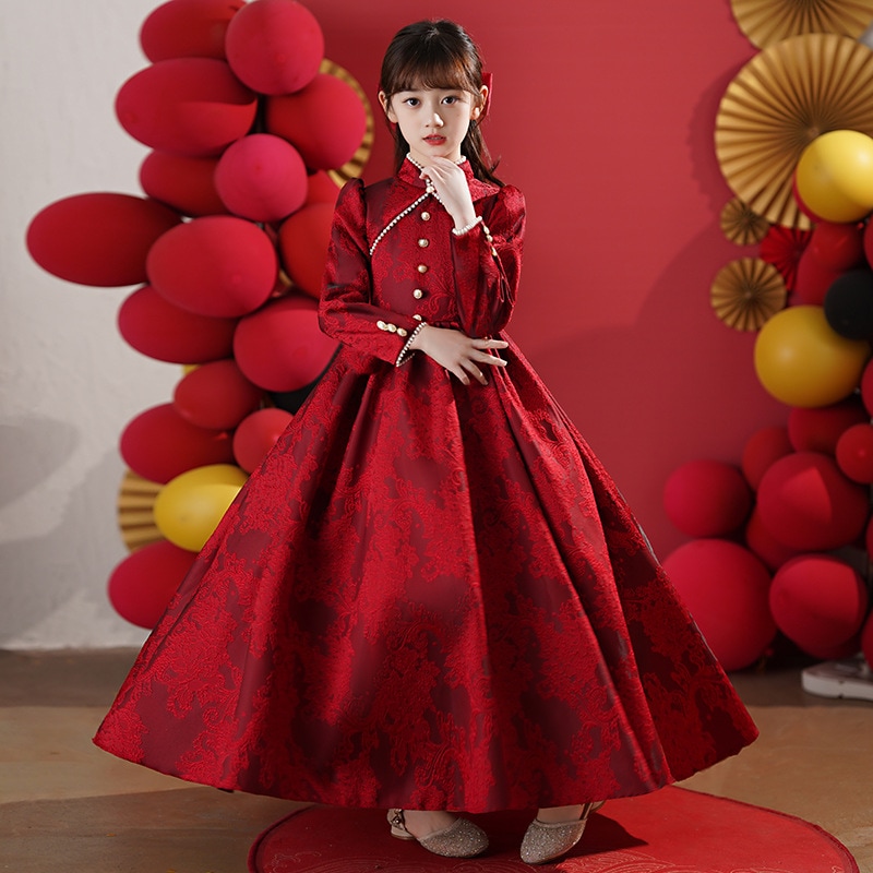 女の子のドレス2025バースデープリンセスドレス子供の女の子の女の子ホストピアノショー春と夏 女の子のドレス2025バースデープリンセスドレス子供の女の子の女の子ホストピアノショー春と夏