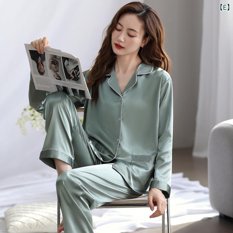 パジャマ ママ レディース ハイエンド シルクパジャマ レディース 春秋 ホーム 服 ギフト ボックス フェイク シルク 中年 母 夏の 冷感 スーツ パジャマ ママ レディース ハイエンド シルクパジャマ レディース 春秋 ホーム 服 ギフト ボックス フェイク シルク 中年 母 夏の 冷感 スーツ