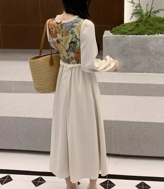 レディース ワンピース プルオーバー ミモレ ロング 長袖 ボリューム袖 バルーン袖 ランタンスリーブ スクエアネック Aライン フェミニン 刺繍 フリル ウエストマーク ハイウエスト 編み上げ レディース ワンピース プルオーバー ミモレ ロング 長袖 ボリューム袖 バルーン袖 ランタンスリーブ スクエアネック Aライン フェミニン 刺繍 フリル ウエストマーク ハイウエスト 編み上げ