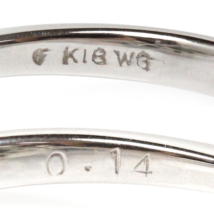 ESTELLE エステール K18WG ホワイトゴールド リング・指輪 アレキサンドライト0.14ct ダイヤモンド 8号 2.6g レディース 中古 美品 ESTELLE エステール K18WG ホワイトゴールド リング・指輪 アレキサンドライト0.14ct ダイヤモンド 8号 2.6g レディース 中古 美品