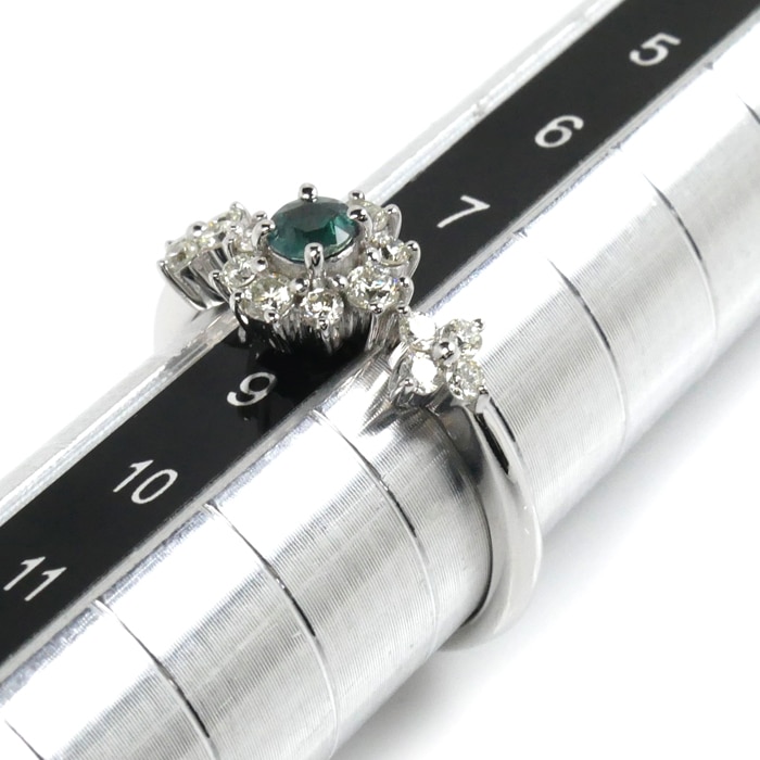 ESTELLE エステール K18WG ホワイトゴールド リング・指輪 アレキサンドライト0.14ct ダイヤモンド 8号 2.6g レディース 中古 美品 ESTELLE エステール K18WG ホワイトゴールド リング・指輪 アレキサンドライト0.14ct ダイヤモンド 8号 2.6g レディース 中古 美品